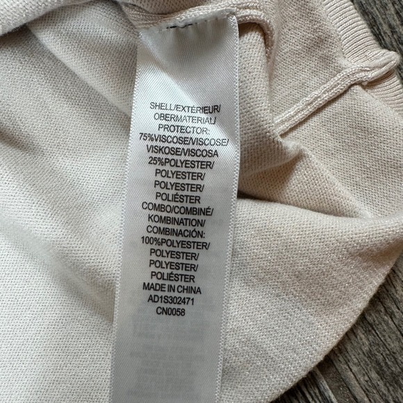 Adrianna Papell Lace‎ Sleeve Top Women's Small Beige Blouse Crew Neck - Picture 4 of 9